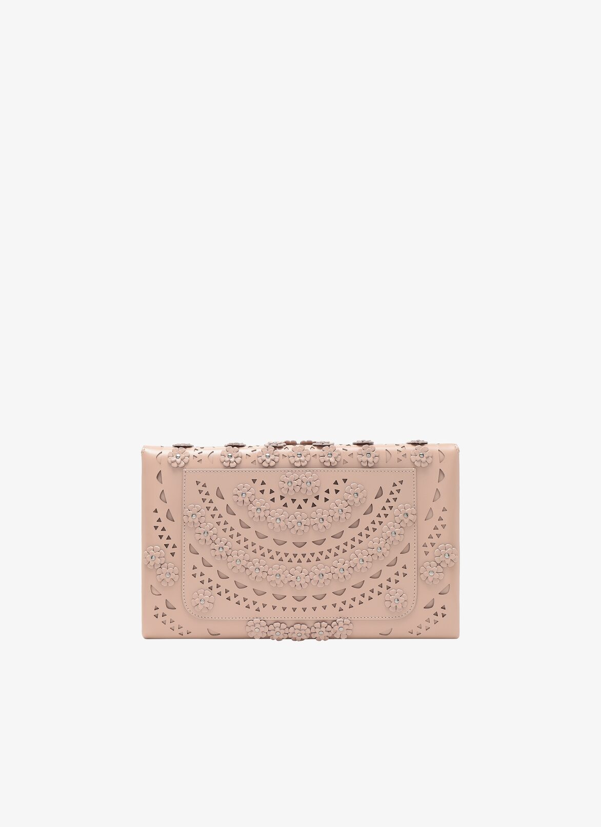OUM CUIR LUX NEW VIENNE FLEUR SABLE ALAÏA SABLE  OUM CUIR LUX NEW VIENNE FLEUR SABLE